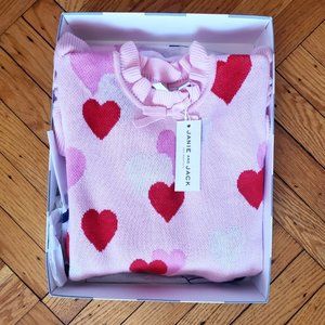 NWT Janie And Jack Heart Sweater Dress sz 8